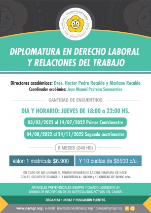 DIPLOMATURA EN DERECHO LABORAL